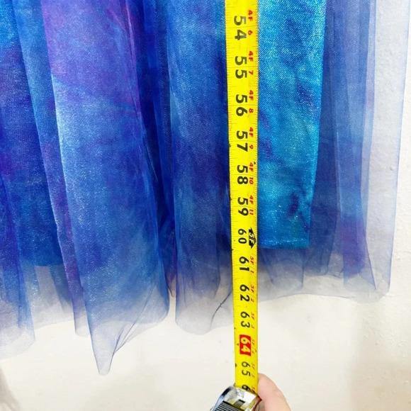 NWOT Rene Ruiz Collection V-neck Floral Organza Gown Maxi Sleeveless Dress sz 8 - Picture 14 of 16